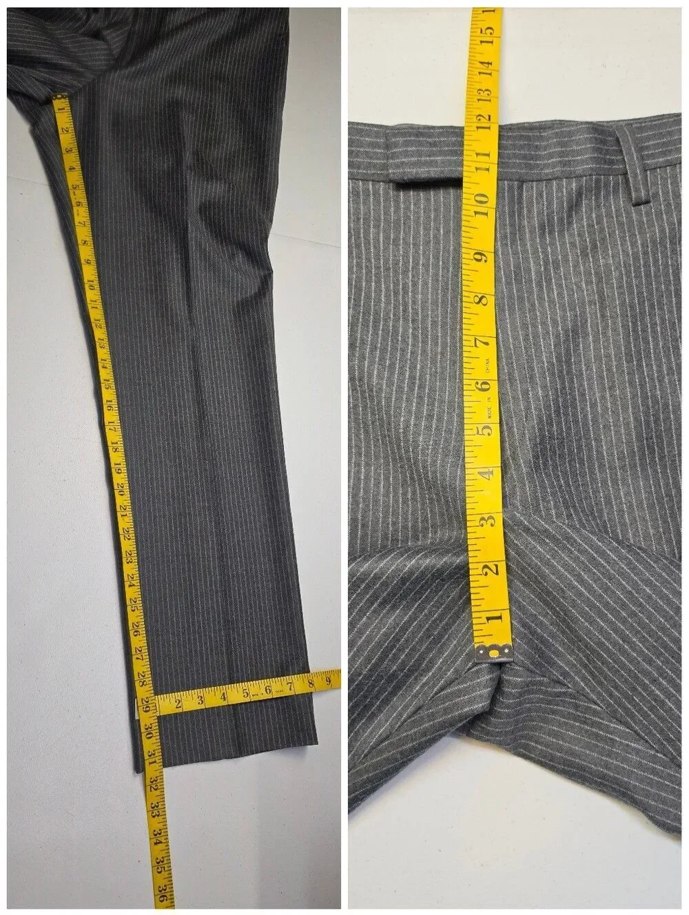 Banana Republic Tessuto Marzotto Gray Pinstripe Suit Blazer Jacket Dress Pants
